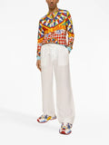 Dolce & Gabbana geometric-print silk jumper