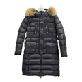 Moncler Four-Pocket Fur-Trim Hooded Long Puffer Coat – Black Utility Edition