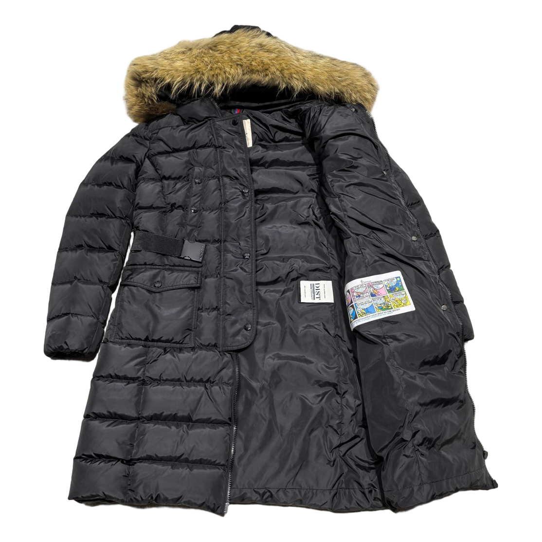 Moncler Four-Pocket Fur-Trim Hooded Long Puffer Coat – Black Utility Edition
