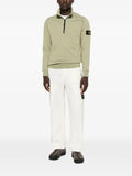 Stone Island logo-patch half-zip sweater