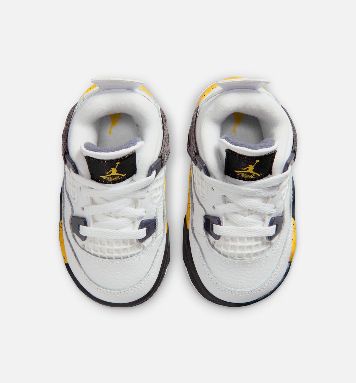 Air Jordan 4 Retro 'Rare Air Tour Yellow' - Infant/Toddler Lifestyle Sneaker (White/Dark Blue Grey/Black/Tour Yellow)