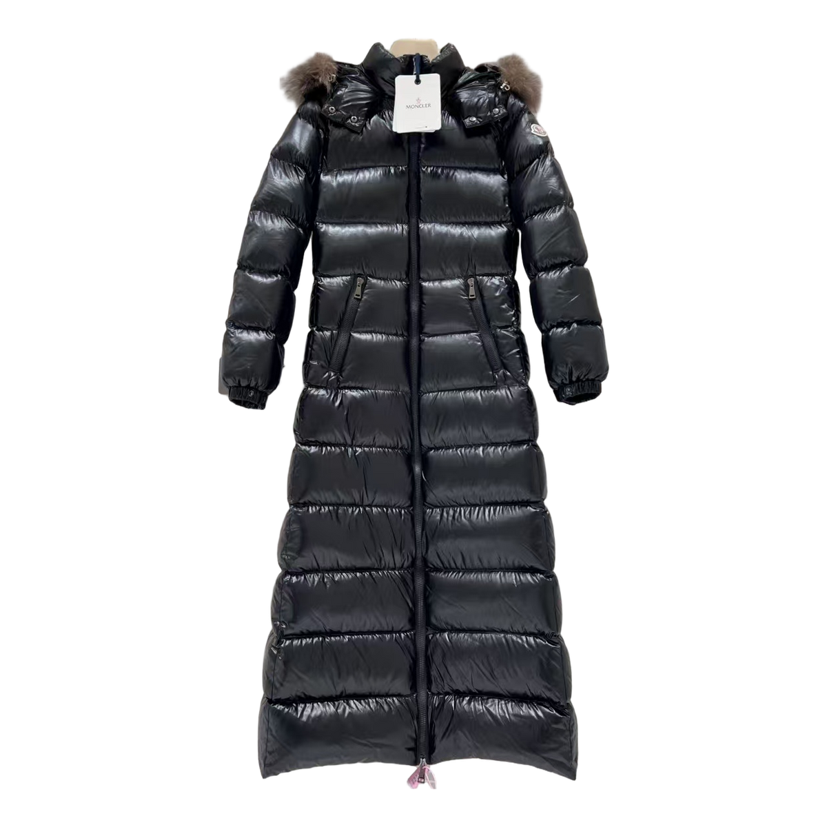Moncler Hudson Fur-Trim Long Puffer Coat – Statement Edition