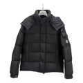 Moncler Maya Matte Hooded Puffer Jacket – Black Iconic Edition