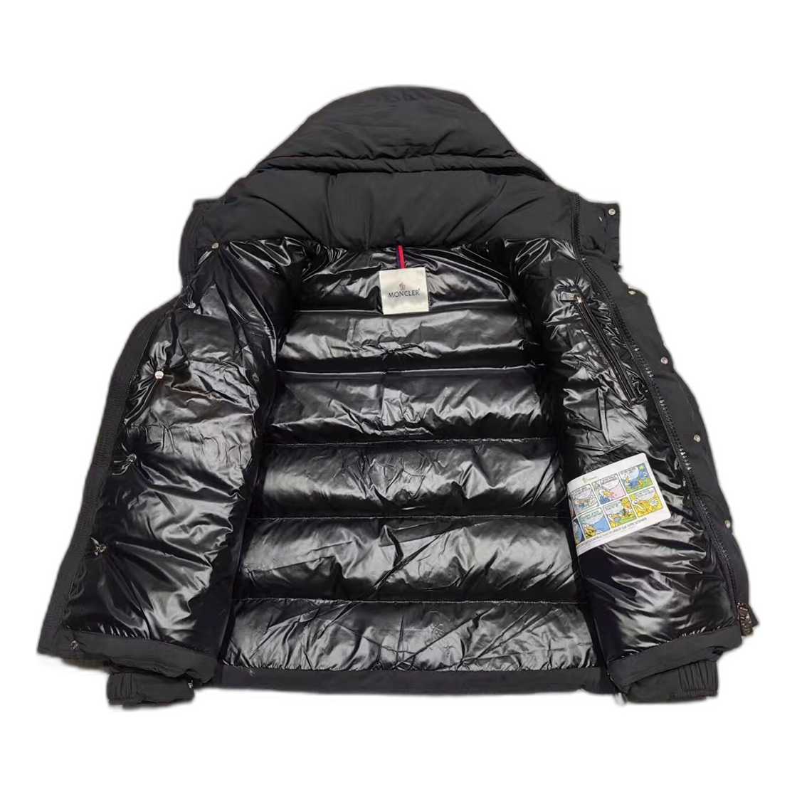 Moncler Maya Matte Hooded Puffer Jacket – Black Iconic Edition
