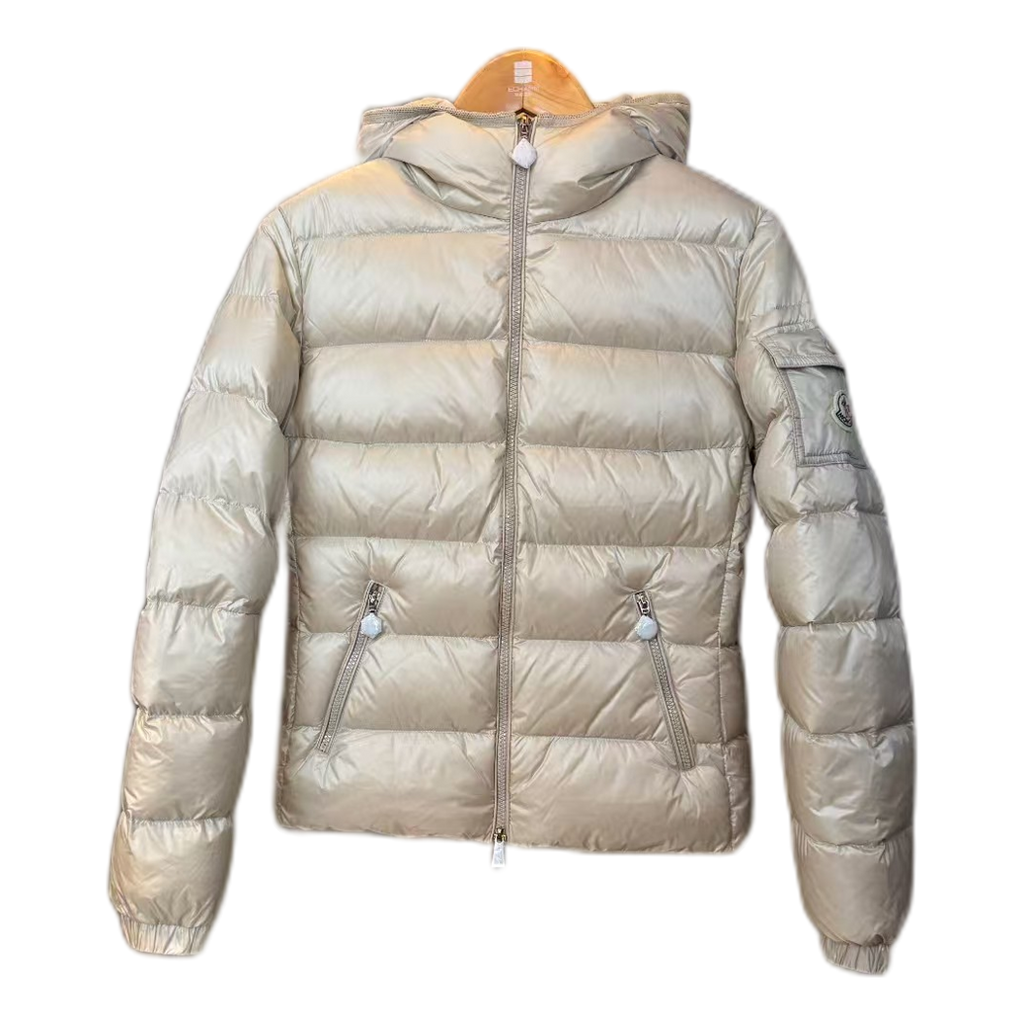 Moncler Gles Glossy Hooded Puffer Jacket – High-Shine Edition