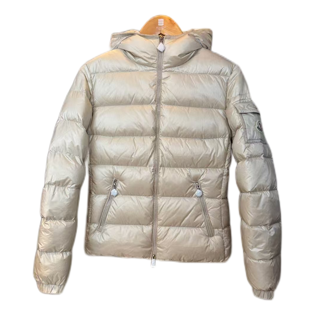 Moncler Gles Glossy Hooded Puffer Jacket – High-Shine Edition