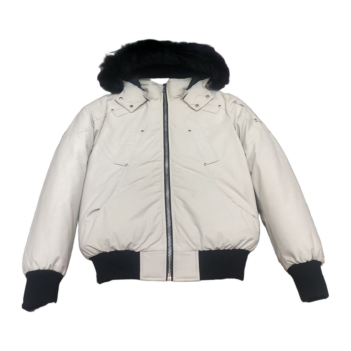Moose Knuckles Men's Original Ballistic Shearling-Trim Bomber – Black (Shearling Collar & Cuffs)