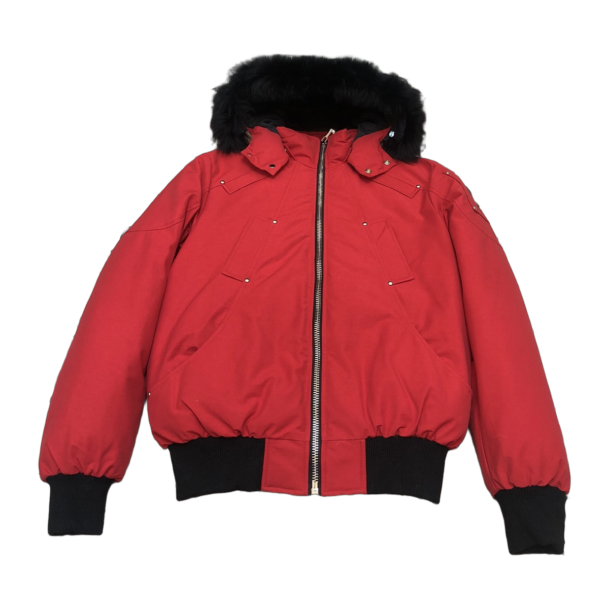 Moose Knuckles Men's Original Ballistic Shearling-Trim Bomber – Black (Performance Edition)