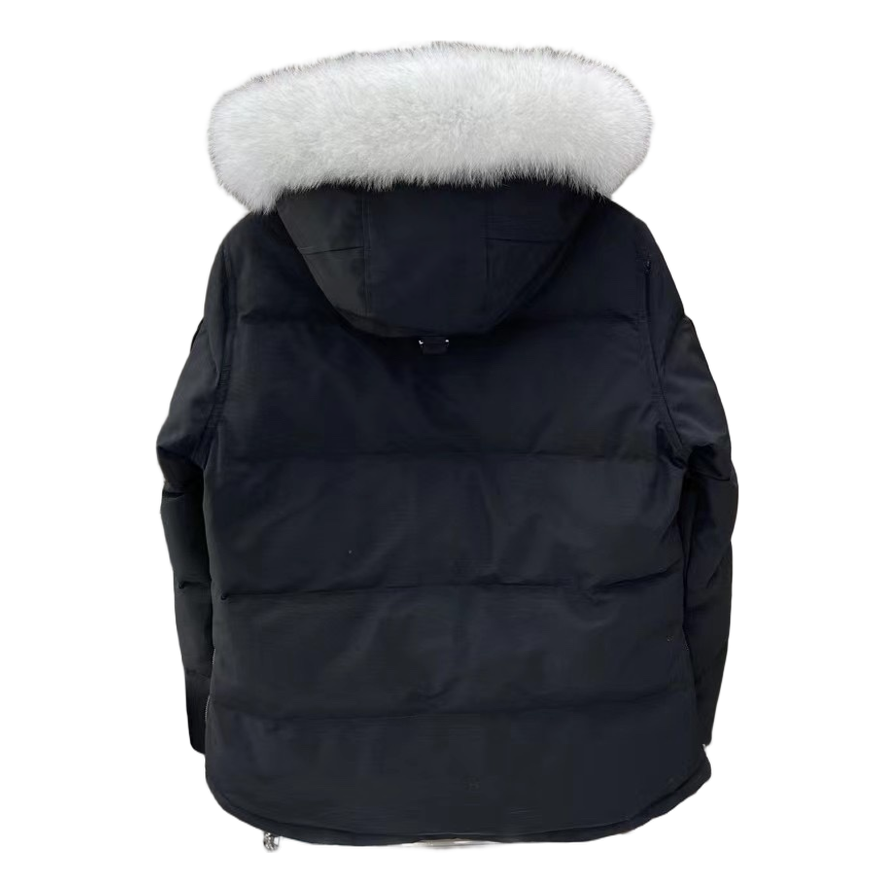 Moose Knuckles Chest-Zip Fur-Trim Hooded Puffer Jacket – Never Settle Edition
