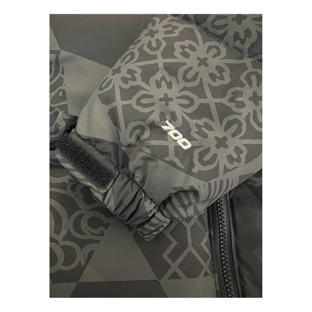 The North Face 1996 Nuptse Patterned Down Puffer Jacket - Black